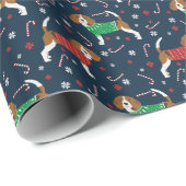 ビーグルセータークリスマスドッグ ラッピングペーパー (ロールコーナー)
