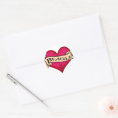 ビーグルタトゥーハート ラウンドシール (封筒)