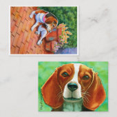 ビーグルダブルサイドアセオプリント 名刺 (正面/裏面)