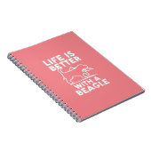 ビーグルデザインビーグル狩り ノートブック (右側)