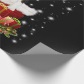 ビーグルトナカイがクリスマスプレゼントをプレゼント ラッピングペーパー (角)