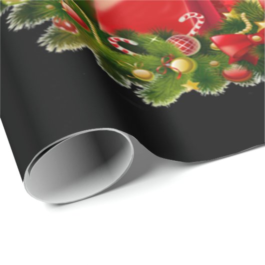 ビーグルトナカイがクリスマスプレゼントをプレゼント ラッピングペーパー (ロールコーナー)