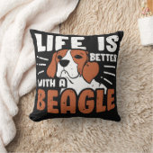 ビーグルドグデザイン クッション (ブランケット)