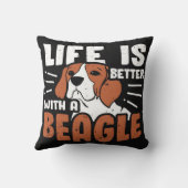 ビーグルドグデザイン クッション (裏面)