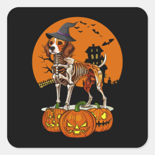 ビーグルドグハロウィーン スクエアシール