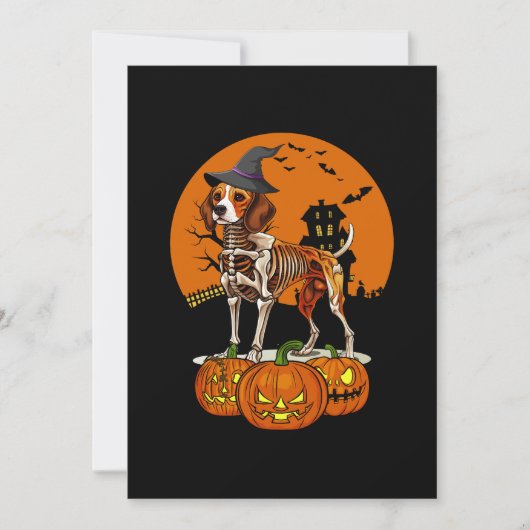 ビーグルドグハロウィーン 招待状 (正面)