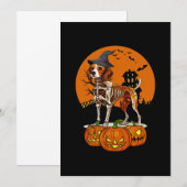 ビーグルドグハロウィーン 招待状 (正面/裏面)