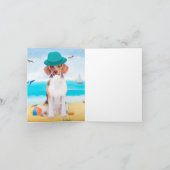ビーグルドッグオンビーチ カード (内部)
