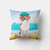 ビーグルドッグオンビーチ クッション (裏面)