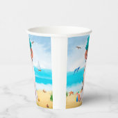 ビーグルドッグオンビーチ 紙コップ (右)