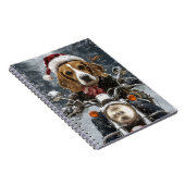 ビーグルドッグオートバイクリスマス ノートブック (右側)