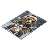 ビーグルドッグオートバイクリスマス ノートブック (左側)