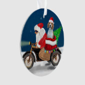 ビーグルドッグクリスマスサンタクロース オーナメント (正面)