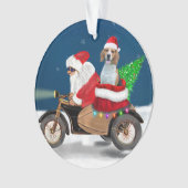 ビーグルドッグクリスマスサンタクロース オーナメント (正面)