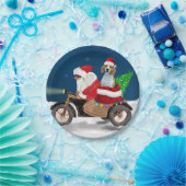 ビーグルドッグクリスマスサンタクロース ペーパープレート (パーティー)