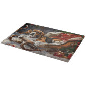 ビーグルドッグクリスマスフェスティバル カッティングボード (角)