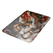 ビーグルドッグクリスマスフェスティバル バスマット (アングル)