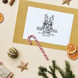 ビーグルドッグクリスマス差出人住所 ラバースタンプ