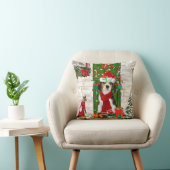 ビーグルドッグクリスマス クッション (椅子)