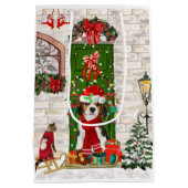 ビーグルドッグクリスマス ミディアムペーパーバッグ (裏面)