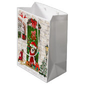 ビーグルドッグクリスマス ミディアムペーパーバッグ (裏面アングル)