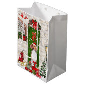 ビーグルドッグクリスマス ミディアムペーパーバッグ (正面アングル)