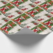 ビーグルドッグクリスマス ラッピングペーパー (角)