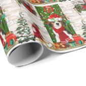 ビーグルドッグクリスマス ラッピングペーパー (ロールコーナー)