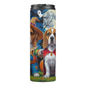 ビーグルドッグスパンプキンハロウィンおもしろい タンブラー (裏面)