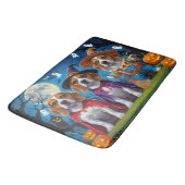 ビーグルドッグスパンプキンハロウィンおもしろい バスマット (アングル)