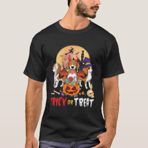 ビーグルドッグス踊りトゥガーハッピーハローウィントリック Tシャツ