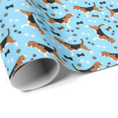 ビーグルドッグズビーグルブルー ラッピングペーパー (ロールコーナー)