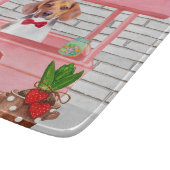 ビーグルドッグバレンタインデーキスをするス カッティングボード (角)