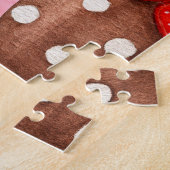 ビーグルドッグバレンタインデーキスをするス ジグソーパズル (側面)