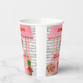 ビーグルドッグバレンタインデーキスをするス 紙コップ (左)