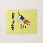 ビーグルドッグマイ最高のフレンド名前をカスタムする ジグソーパズル (横)