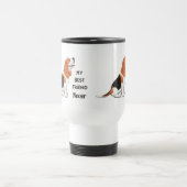 ビーグルドッグマイ最高のフレンド名前をカスタムする トラベルマグ (中央)