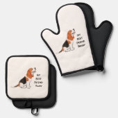 ビーグルドッグマイ最高のフレンド名前をカスタムする 鍋つかみ&鍋敷きセット (正面/裏面)