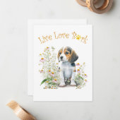 ビーグルドッグママフローラ ノートカード (正面/裏面インサイチュ)