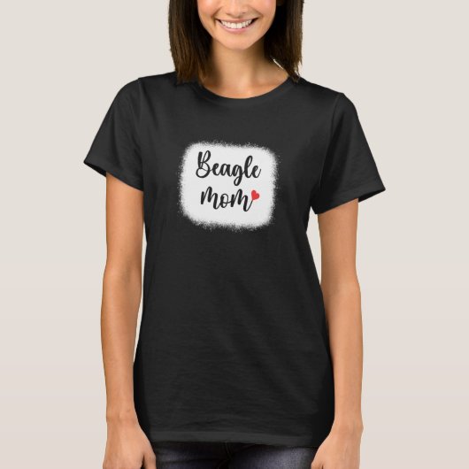 ビーグルドッグママムウォメンズビーグル Tシャツ (正面)