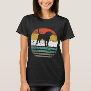ビーグルドッグレトロヴィンテージ60s 70s 80sシルエット tシャツ