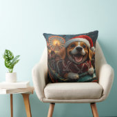 ビーグルドッグローラーコースタークリスマス クッション (椅子)