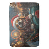 ビーグルドッグローラーコースタークリスマス バスマット (正面縦)