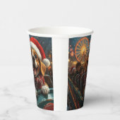 ビーグルドッグローラーコースタークリスマス 紙コップ (右)