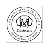 ビーグルドッグ差出人住所スタンプ自己インキング セルフインキングスタンプ (デザイン)