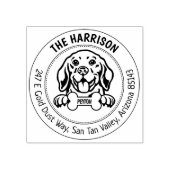 ビーグルドッグ差出人住所ファミリー ラバースタンプ (インプリント)