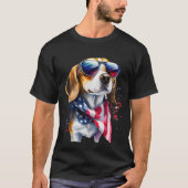 ビーグルドッグ昇華水カラーTシャツ Tシャツ (正面)