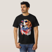 ビーグルドッグ昇華水カラーTシャツ Tシャツ (正面フル)