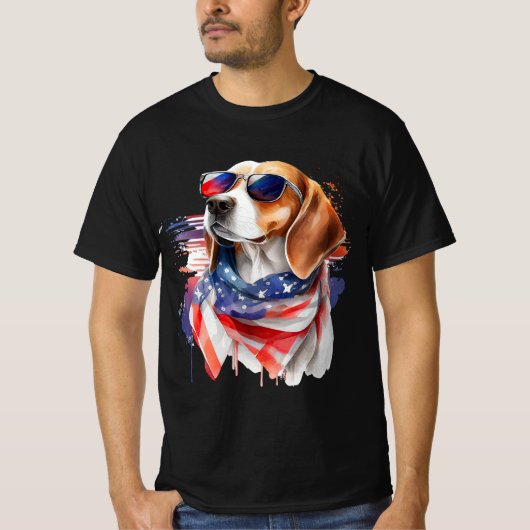 ビーグルドッグ昇華水カラーTシャツ Tシャツ (正面)