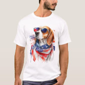 ビーグルドッグ昇華水カラーTシャツ Tシャツ (正面)
